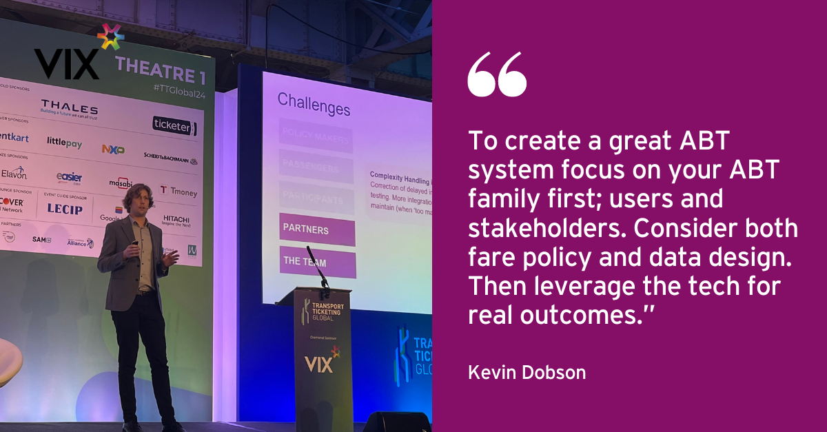 Kevin Dobson of Vix at Transport Ticketing Global 2024